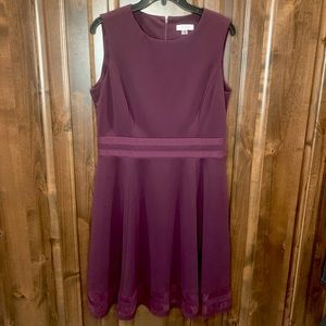 Calvin Klein Flare Illusion-Trim Dress